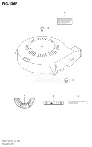 11502F-210001 (2012) 115hp E01 E40-Gen. Export 1 - Costa Rica (DF115T) DF115T drawing RING GEAR COVER (DF115Z:E40)