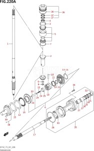 15002Z-110001 (2011) 150hp E01-Gen. Export 1 (DF150Z) DF150Z drawing TRANSMISSION (DF150T,DF175T,DF150WT)