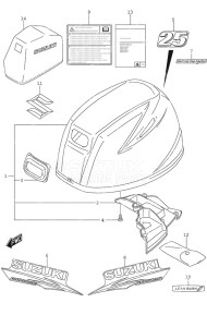 DF 25A drawing Engine Cover