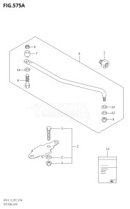 00992F-421001 (2004) 9.9hp P01-Gen. Export 1 (DF9.9K4) DF9.9 drawing OPT:DRAG LINK