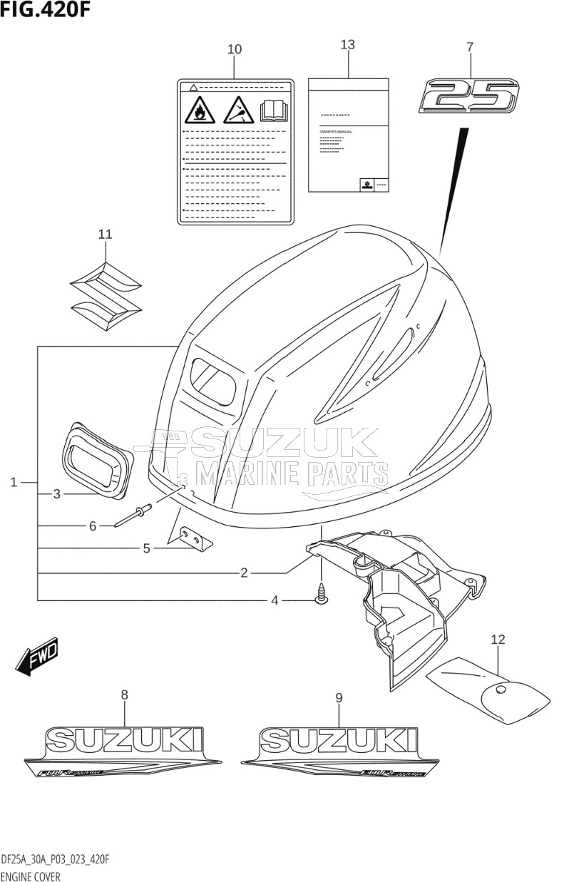 ENGINE COVER ((022,023):(DF25AT,DF25ATH))