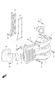 Outboard DF 60A drawing Intake Manifold/ Silencer/Exhaust Cover