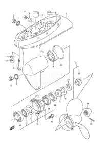 Outboard DF 6 drawing Gear Case