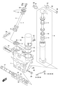 Outboard DF 225 drawing Trim Cylinder