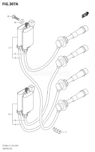 10003F-910001 (2019) 100hp E11-Gen. Export 2 (DF100AT) DF100A drawing IGNITION COIL