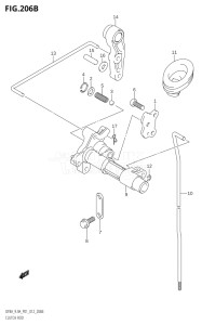 00994F-210001 (2012) 9.9hp P01-Gen. Export 1 (DF9.9A  DF9.9AR) DF9.9A drawing CLUTCH ROD (DF8AR:P01)