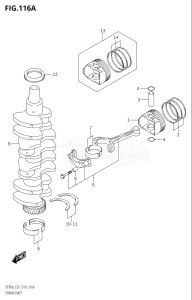 08002F-910001 (2019) 80hp E01 E40-Gen. Export 1 - Costa Rica (DF80A) DF80A drawing CRANKSHAFT