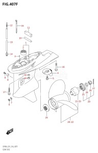 07003F-610001 (2016) 70hp E01 E40-Gen. Export 1 - Costa Rica (DF70A  DF70ATH) DF70A drawing GEAR CASE (DF80A:E40)