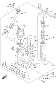 Outboard DF 250AP drawing Trim Cylinder