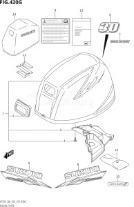 02504F-510001 (2005) 25hp P03-U.S.A (DF25A  DF25AQ  DF25AR  DF25AT  DF25ATH) DF25A drawing ENGINE COVER (DF30ATH:P03)