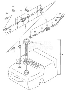 DT85TC From 8501-011001 ()  1991 drawing FUEL TANK (PLASTIC)