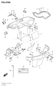 14004Z-240001 (2022) 140hp E11 E40-Gen. Export 1-and 2 (DF140BZG) DF140BZG drawing SIDE COVER