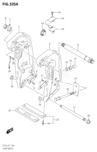 22501F-421001 (2004) 225hp E01-Gen. Export 1 (DF225TK4) DF225T drawing CLAMP BRACKET (X-TRANSOM,XX-TRANSOM)