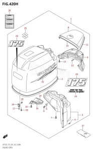 DF150 From 15002F-210001 (E01 E40)  2012 drawing ENGINE COVER (DF175Z:E40)