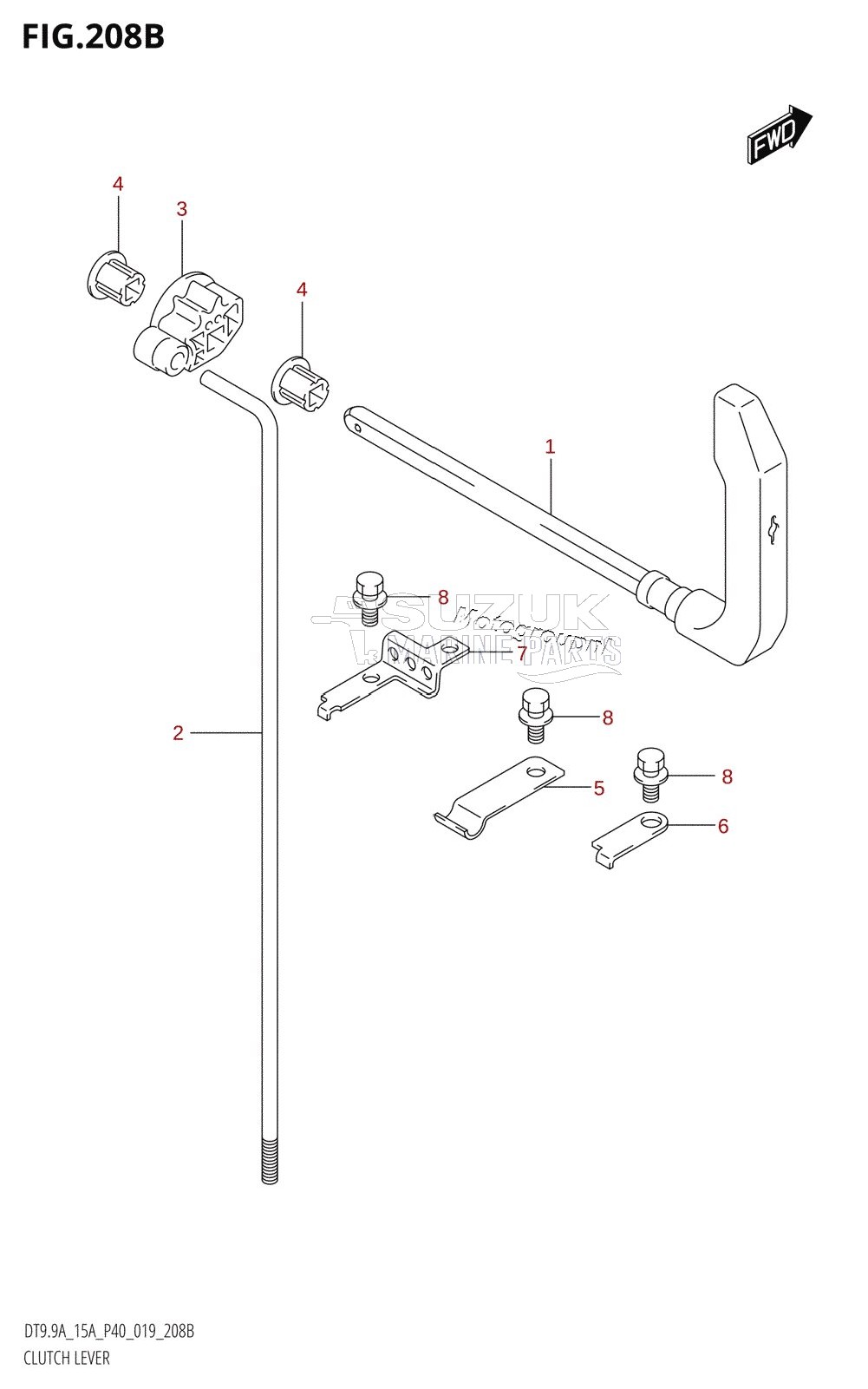 CLUTCH LEVER (DT9.9A:P40)