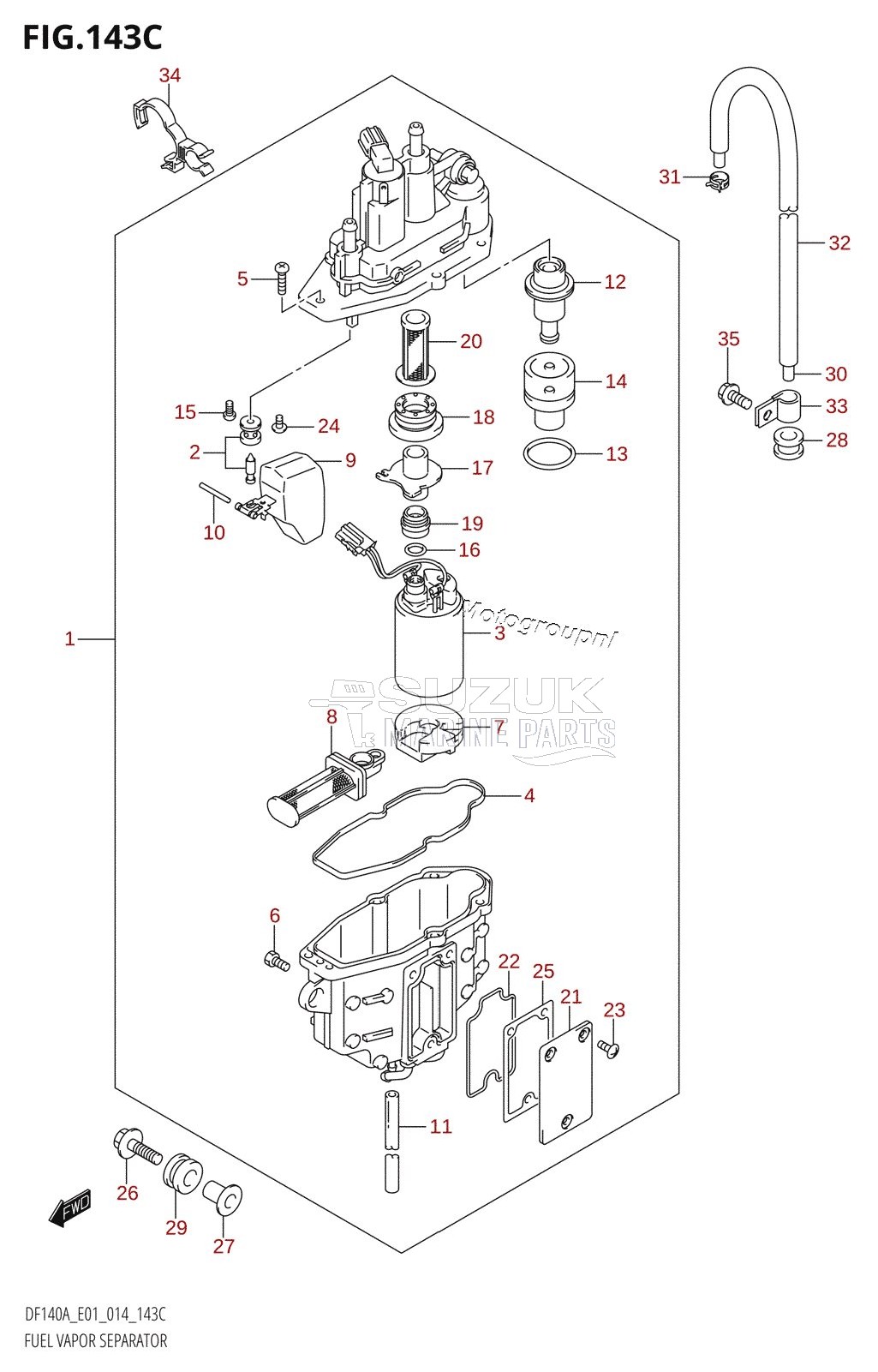 FUEL VAPOR SEPARATOR (DF115AT:E01)