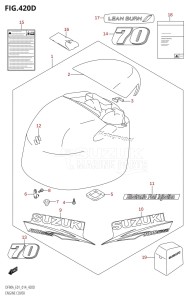 DF80A From 08002F-410001 (E01 E40)  2014 drawing ENGINE COVER (DF70ATH:E40)