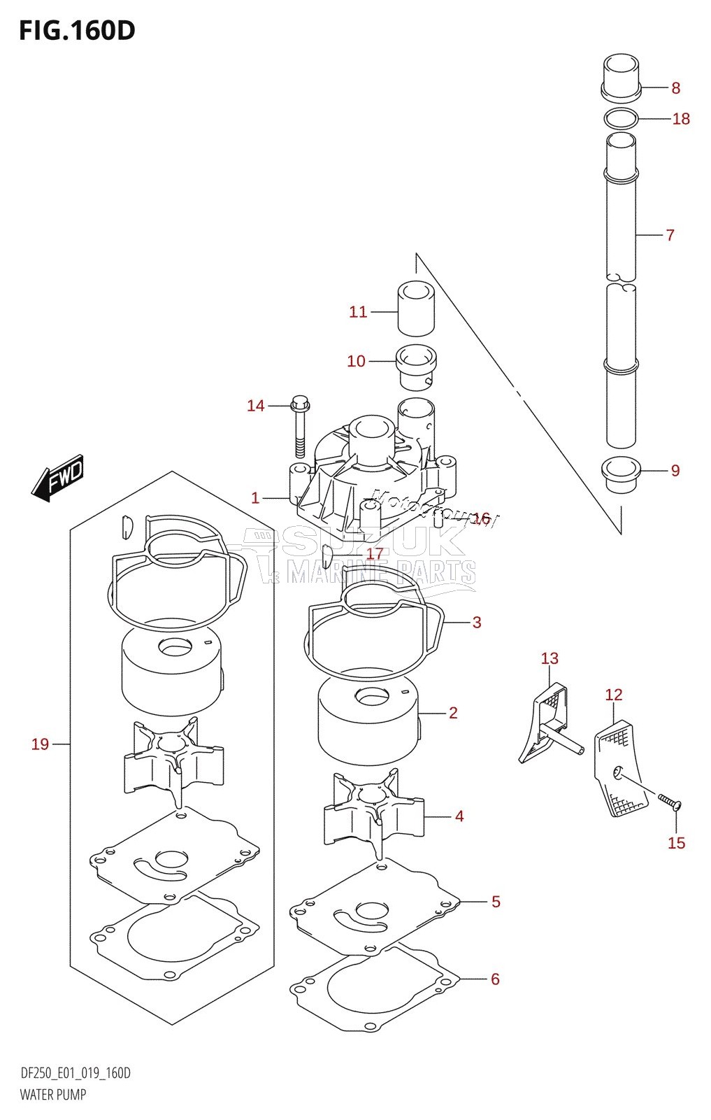 WATER PUMP (DF200Z:E40)