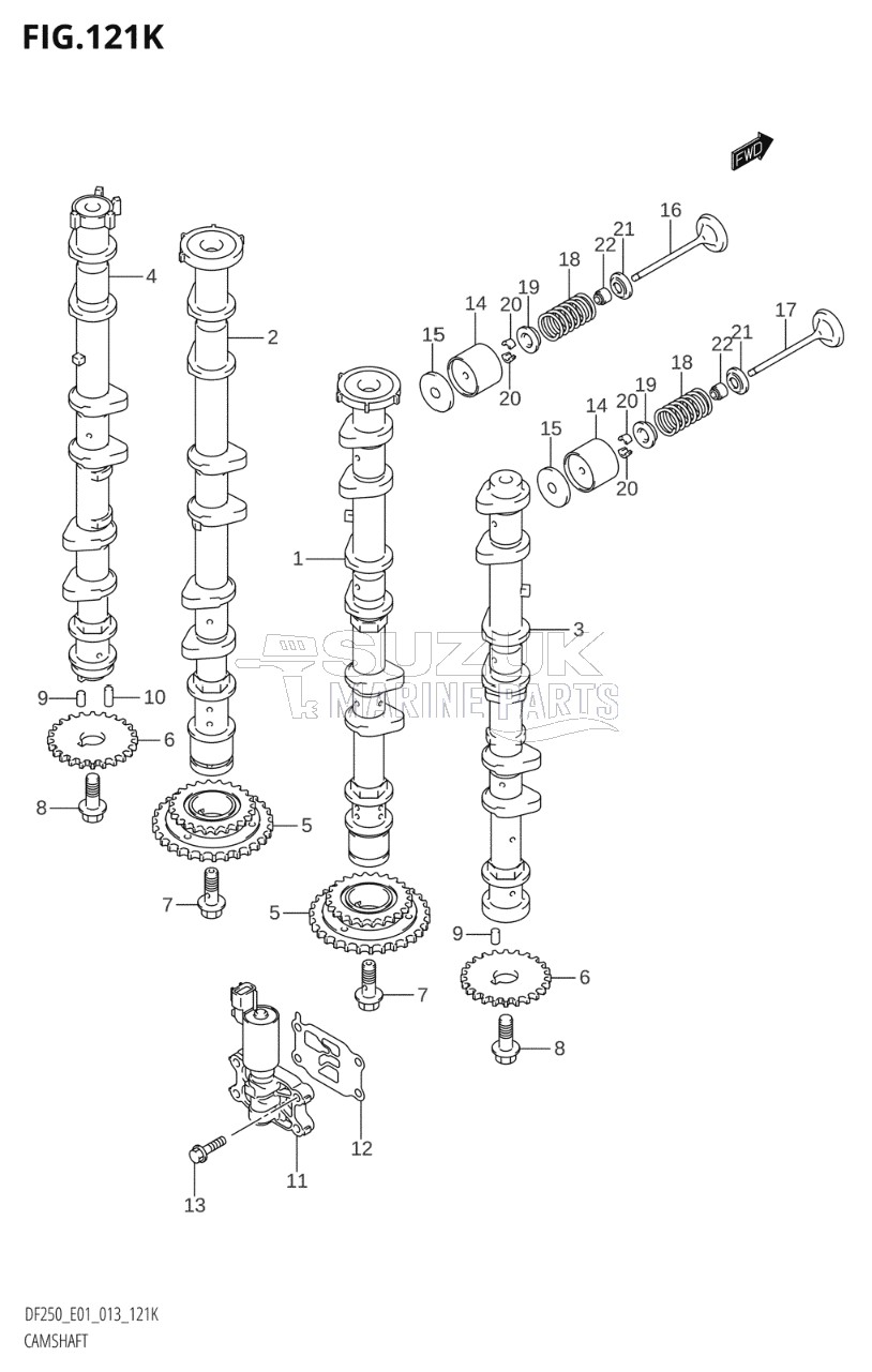 CAMSHAFT (DF250T:E40)