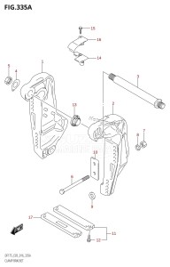 DF175TG From 17502F-610001 (E03)  2016 drawing CLAMP BRACKET (DF150T:E03)