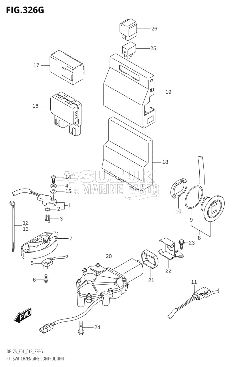 PTT SWITCH / ENGINE CONTROL UNIT (DF150ZG:E01)