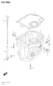 11503Z-910001 (2019) 115hp E11 E40-Gen. Export 1-and 2 (DF115AZ) DF115AZ drawing OIL PAN (DF100AT,DF115AST)