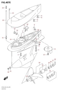 DF225Z From 22503Z-610001 (E03)  2016 drawing GEAR CASE (DF250T:E03)