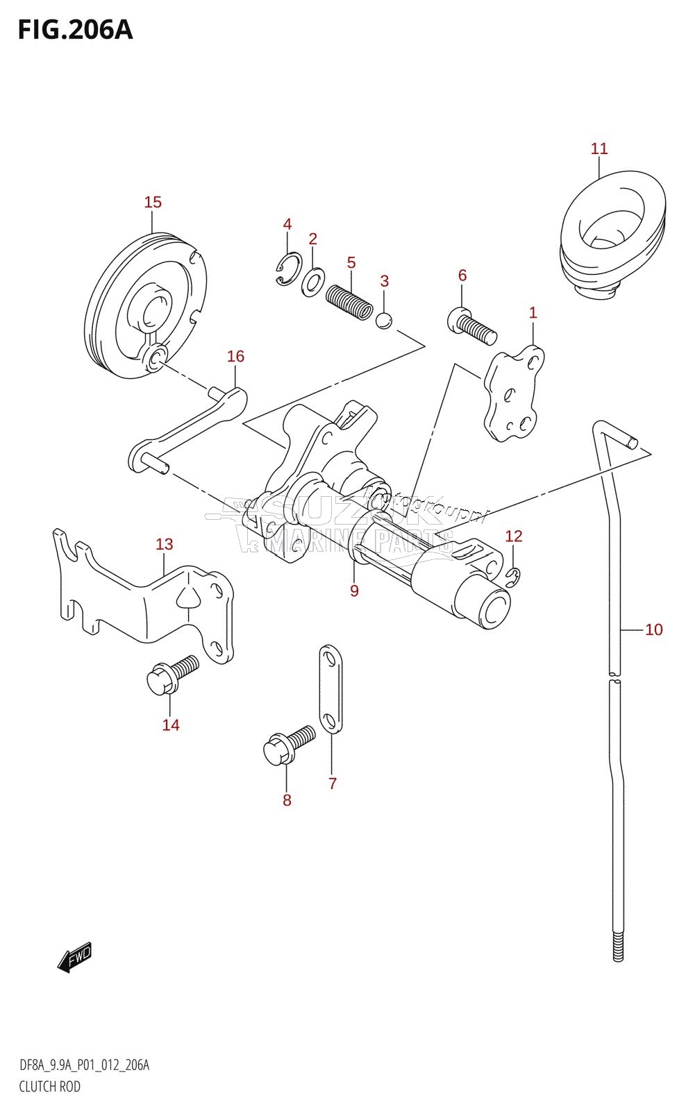 CLUTCH ROD (DF8A:P01)