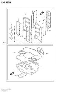 22503F-340001 (2023) 225hp E11 E40-Gen. Export 1-and 2 (DF225T) DF225T drawing OPT:GASKET SET (DF250ST)