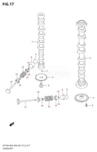 09003F-210001 (2012) 90hp E01 E40-Gen. Export 1 - Costa Rica (DF90A  DF90AT / DF90ATH  DF90ATH) DF90A drawing CAMSHAFT (DF70ATH E01)