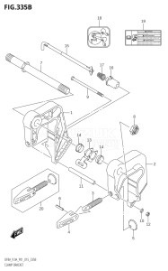 00994F-510001 (2005) 9.9hp P01-Gen. Export 1 (DF9.9A  DF9.9AR) DF9.9A drawing CLAMP BRACKET (DF8AR:P01)