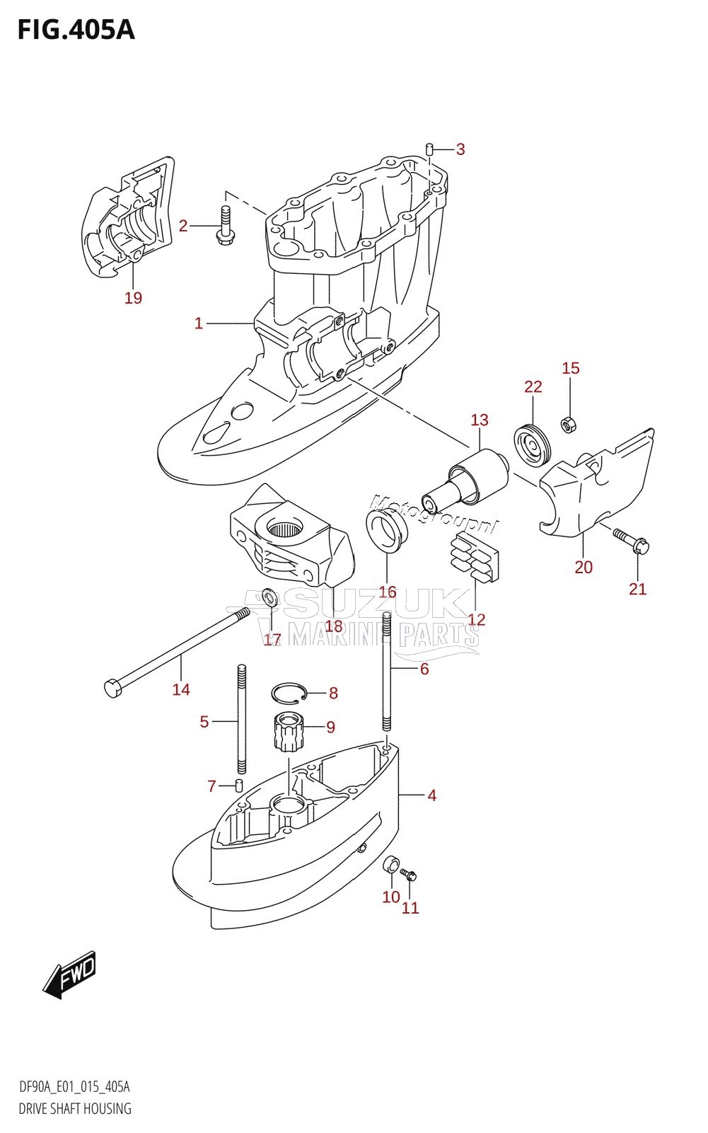 DRIVE SHAFT HOUSING (DF70A:E01)