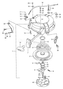 DT75T From 07501-461001 ()  1994 drawing RECOIL STARTER (MQ)