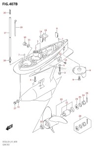 DF250 From 25003F-710001 (E01 E40)  2017 drawing GEAR CASE (DF200T:E40)