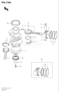 25003Z-510001 (2005) 250hp E40-Costa Rica (DF250Z) DF250Z drawing CRANKSHAFT