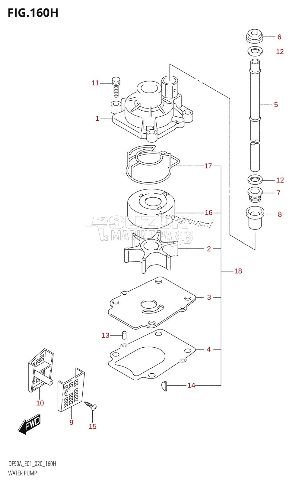 WATER PUMP ((DF90A,DF90ATH,DF90AWQH):E40)