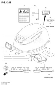 01504F-040001 (2020) 15hp E03 P03-USA (DF15A   DF15A    DF15ATH   DF15ATH) DF15A drawing ENGINE COVER ((DF15A,DF15ATH):020:FOR YAY)