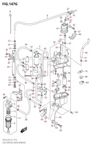 DF200 From 20002F-710001 (E03)  2017 drawing FUEL PUMP /​ FUEL VAPOR SEPARATOR (DF250ST:E03)