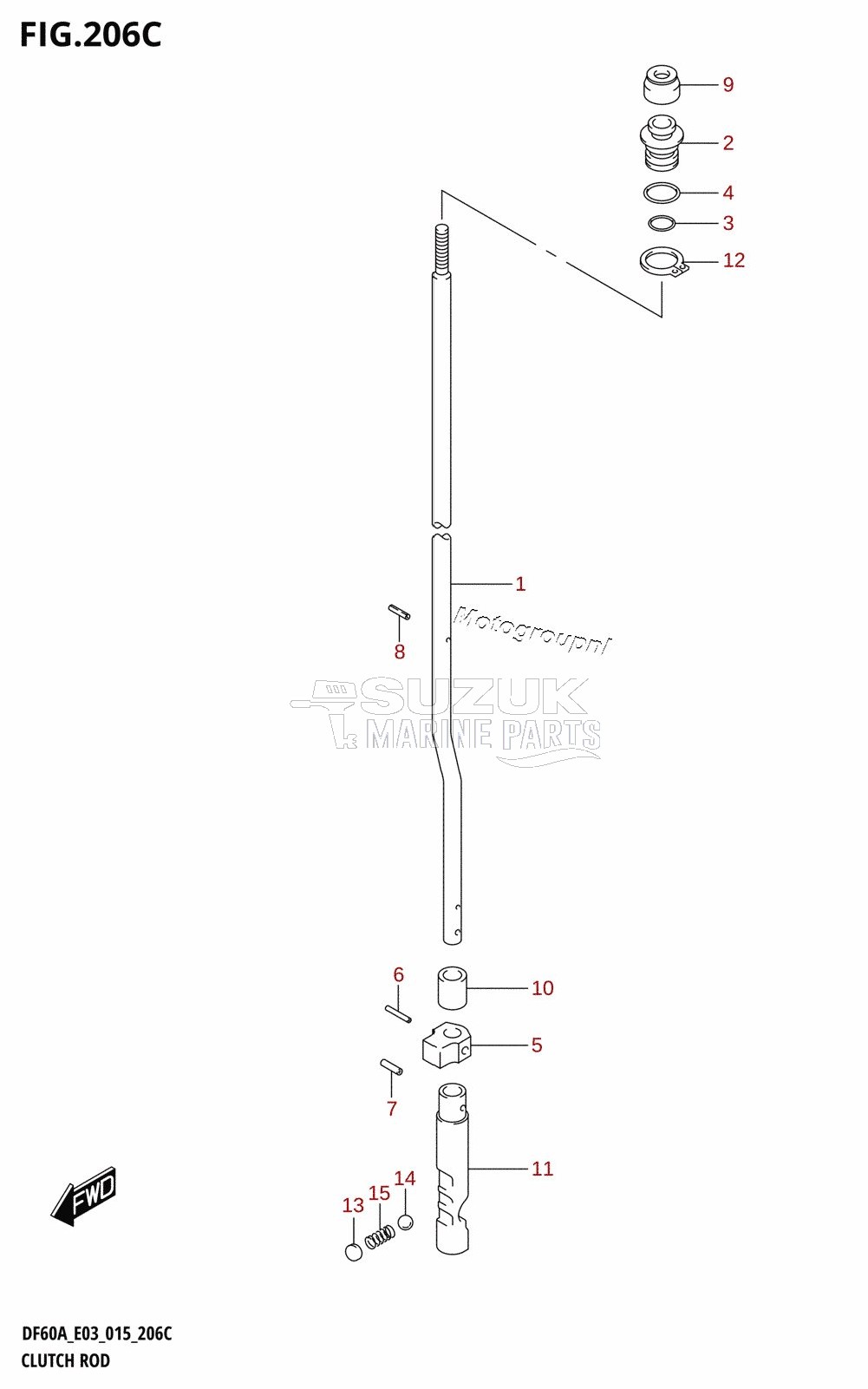 CLUTCH ROD (DF60A:E03)