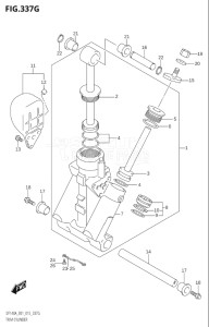 14003Z-610001 (2016) 140hp E01-Gen. Export 1 (DF140AZ) DF140AZ drawing TRIM CYLINDER (DF140AT:E40)