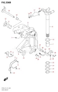 08002F-510001 (2005) 80hp E40 E01- (DF80A) DF80A drawing SWIVEL BRACKET (DF70A:E40)