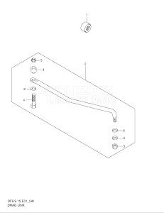 01501F-652501- (1996) 15hp - (DF15(A,AR)S T) DF15(A,A)S T drawing DRAG LINK (DF9.9R / 9.9AR / 15R / 15AR)