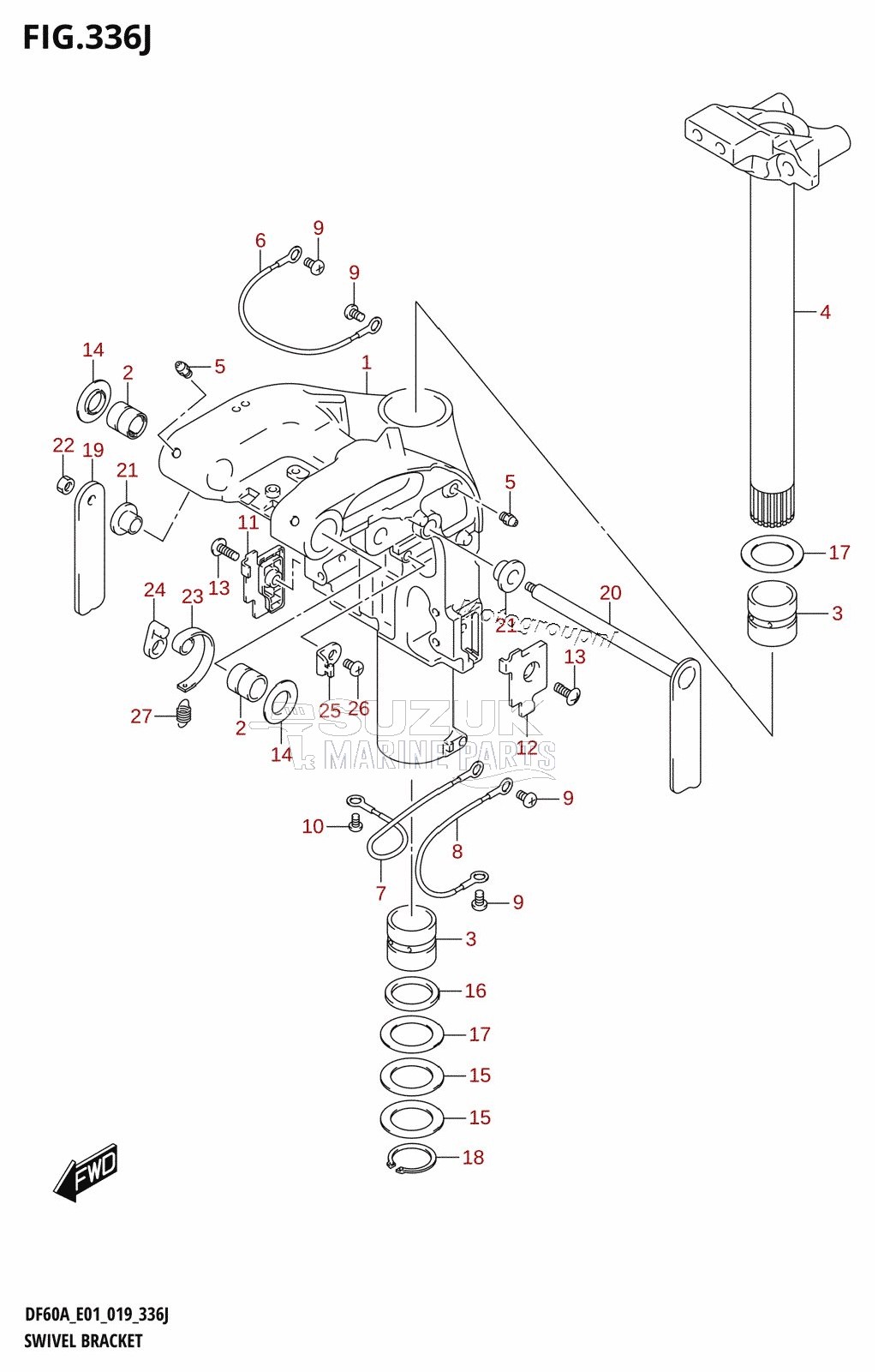 SWIVEL BRACKET (DF50AVTH:E01)