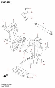 DF250A From 25003P-440001 (E11 - E40)  2024 drawing CLAMP BRACKET (L-TRANSOM)