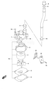 Outboard DF 200A drawing Water Pump