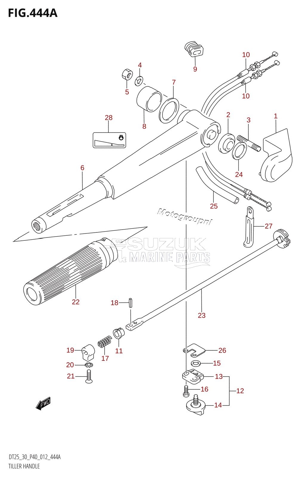 TILLER HANDLE (DT25K:P36)