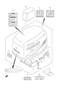 Outboard DF 30 drawing Engine Cover