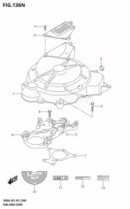 DF60A From 06002F-510001 (E01 E40)  2015 drawing RING GEAR COVER (DF50AVT:E01)