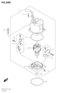 20002F-710001 (2017) 200hp E03-USA (DF200T) DF200 drawing PTT MOTOR (DF225T:E03:(X-TRANSOM,XX-TRANSOM))