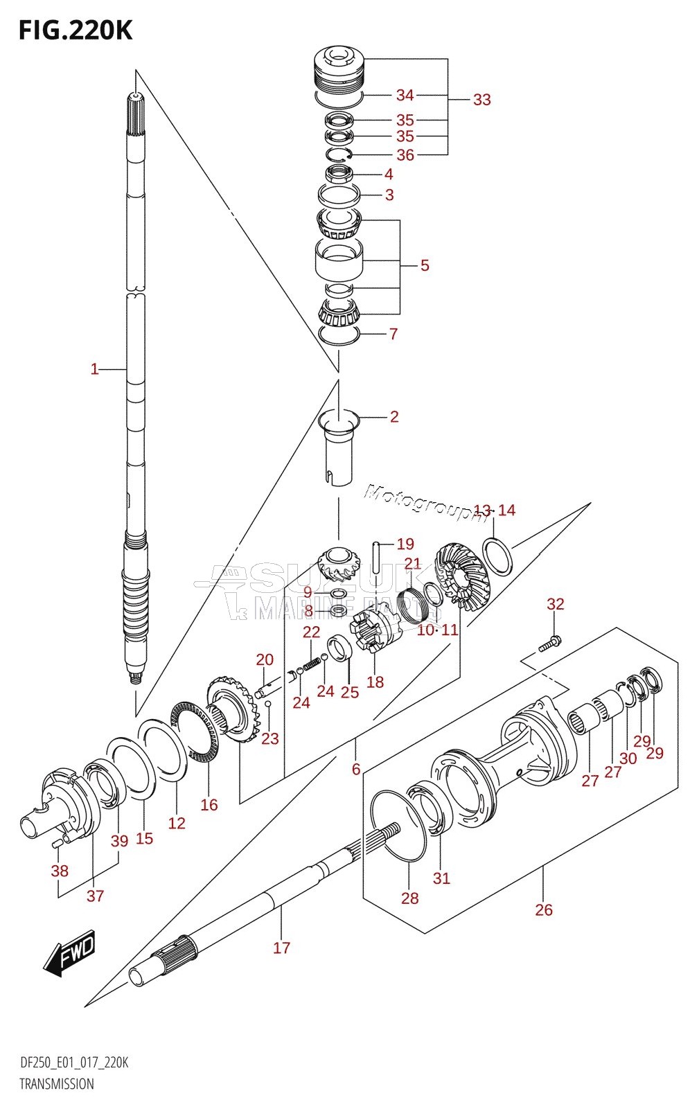 TRANSMISSION (DF250T:E40)